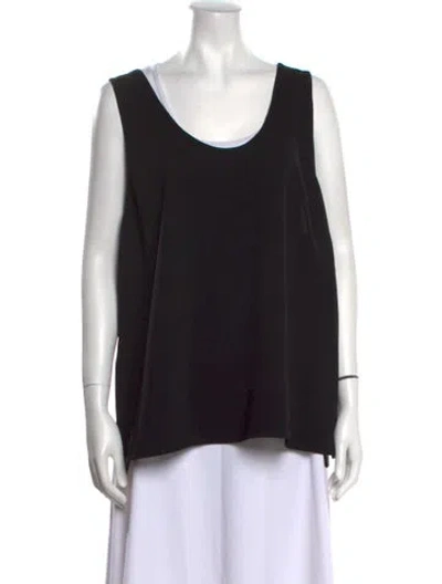 Pre-owned A.emery Scoop Neck Sleeveless Top In Black