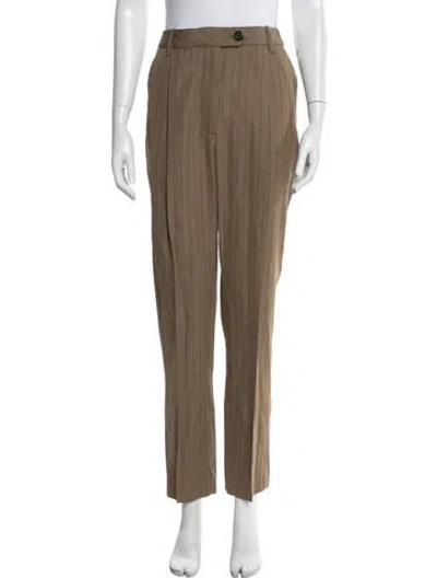 Pre-owned A.emery Striped Straight Leg Pants In Neutral