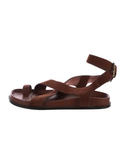 Pre-owned A.emery Suede Gladiator Sandals In Brown