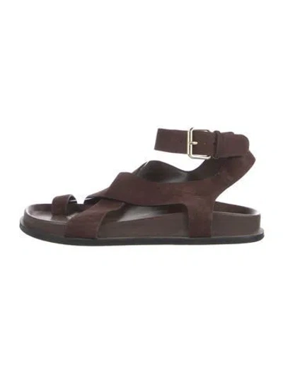 Pre-owned A.emery Suede Gladiator Sandals In Brown