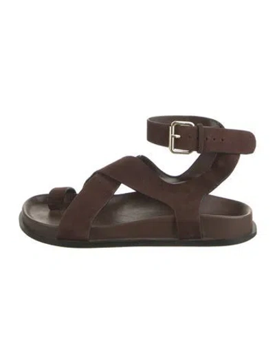 Pre-owned A.emery Suede Gladiator Sandals In Brown