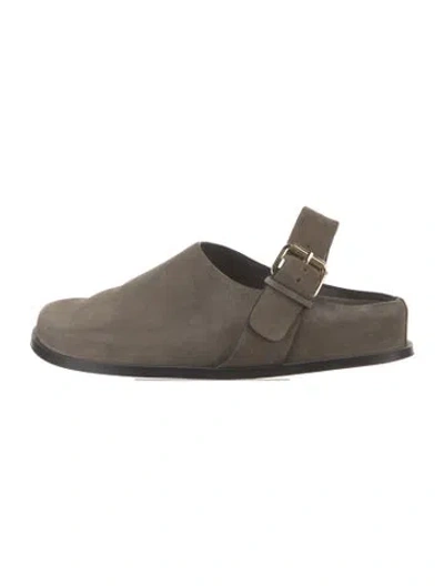 Pre-owned A.emery Suede Mules In Gray
