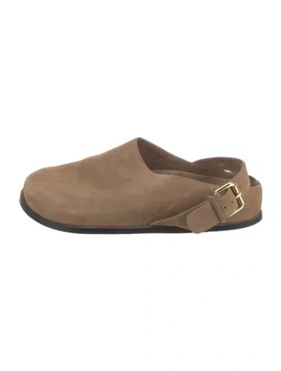 Pre-owned A.emery Suede Mules In Neutral