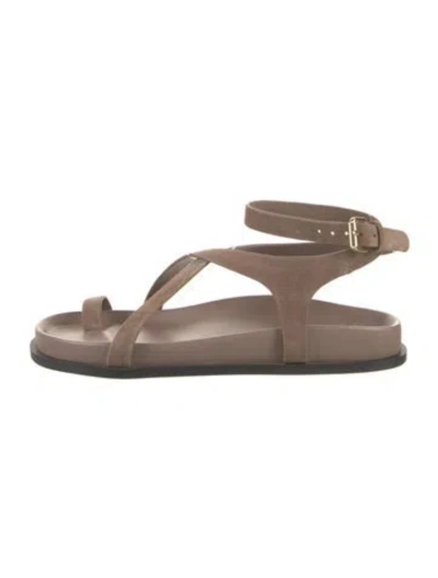 Pre-owned A.emery Suede Sandals In Neutrals