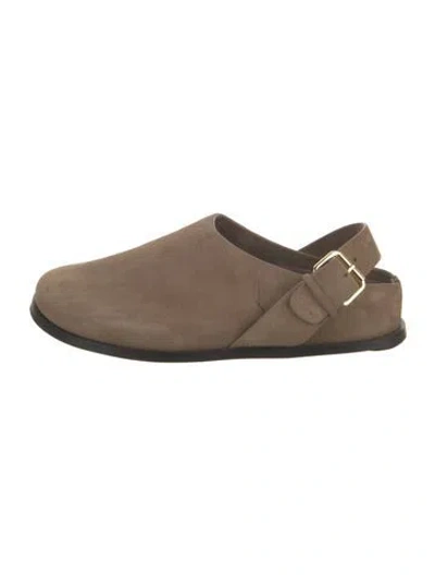 Pre-owned A.emery Suede Slingback Flats In Brown