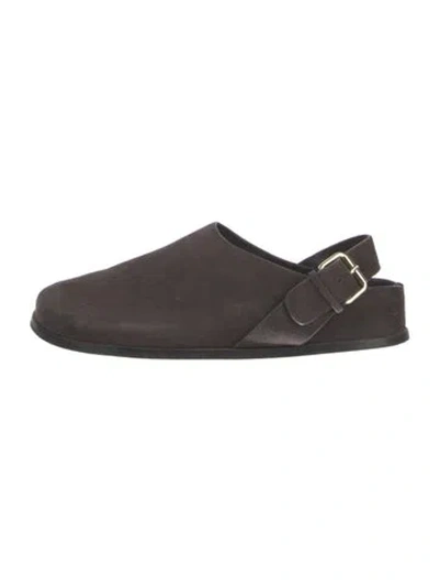 Pre-owned A.emery Suede Slingback Flats In Brown
