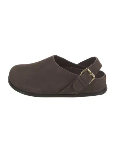 Pre-owned A.emery Suede Slingback Flats In Brown