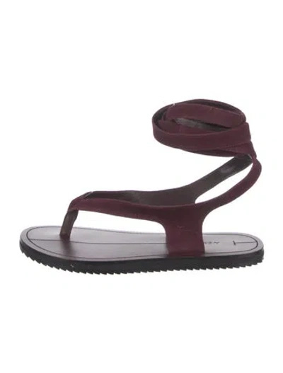 Pre-owned A.emery Suede Slingback Sandals In Burgundy