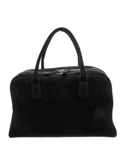 Pre-owned A.emery Suede Top Handle Bag In Black