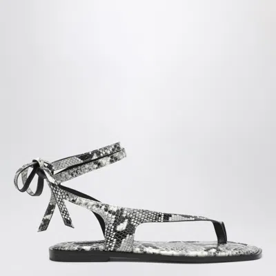 A.emery The Heidi Sandals Snake-effect In Leather In Multi
