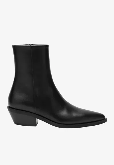 A.emery The Hudson Leather Ankle Boots In Black