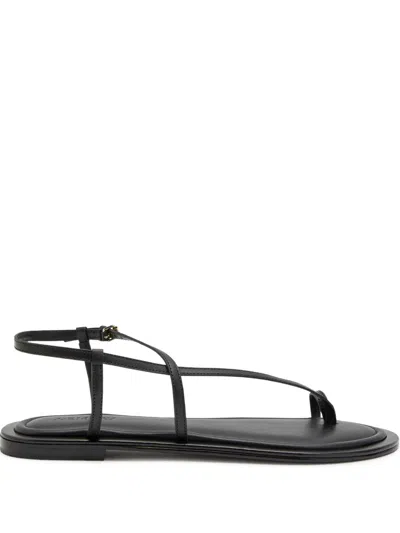 A.emery The Reef Leather Sandals In Black