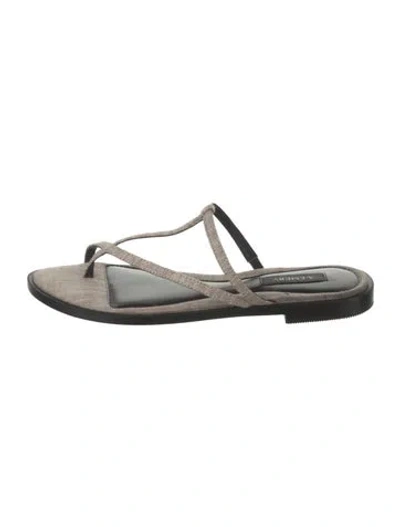 Pre-owned A.emery T-strap Sandals In Neutrals