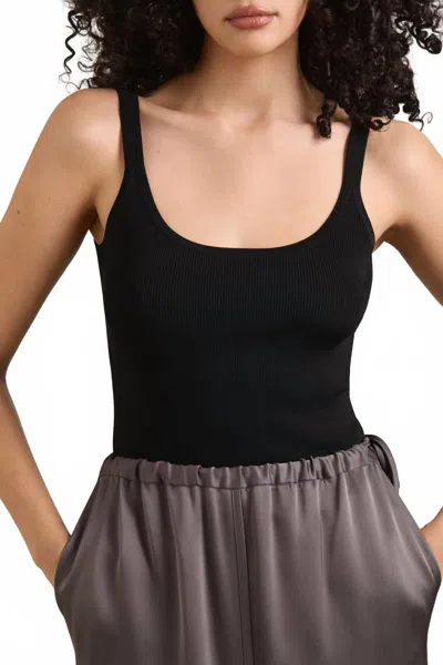 A.emery Verna Scoop Neck Tank Top In Black
