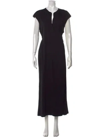 Pre-owned A.emery V-neck Long Dress W/ Tags In Black