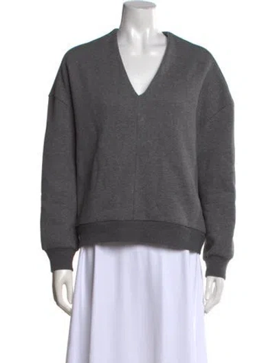 Pre-owned A.emery V-neck Long Sleeve Sweatshirt In Gray
