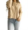 Aemi + Co Adela Knit Sweater In Oat In Brown
