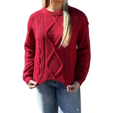 Aemi + Co Adela Sweater In Red