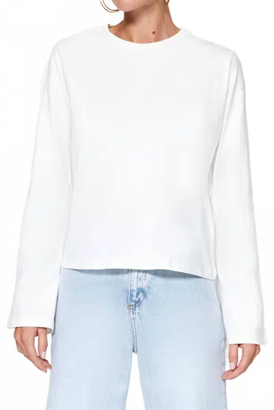 Aemi + Co Ava Long Sleeve Top In White