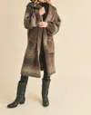 Aemi + Co Carry Me There Hooded Cardigan In Brown Multi
