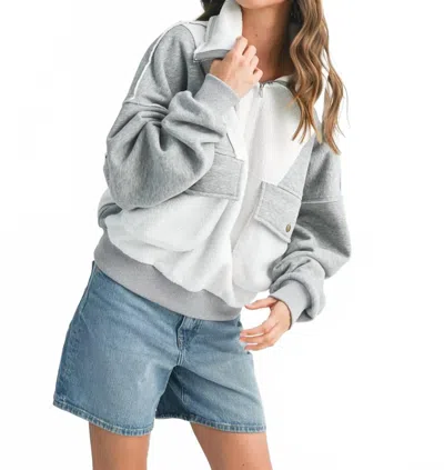 Aemi + Co Carter Pullover In Heather Gray