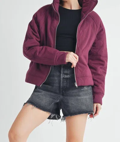 Aemi + Co Darla Quilted Jacket In Port