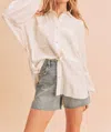 Aemi + Co Delilah Shirt In Ivory In Multi