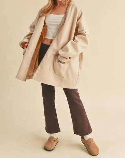 Aemi + Co Esme Oversize Kimono Jacket In Oat In Brown