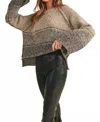 Aemi + Co Freya Ombre Sweater In Oat/brown In Multi