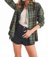 Aemi + Co Katie Flannel Shirt In Green In Green