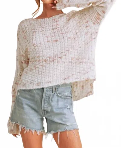 Aemi + Co Lani Textured Sweater In Oatmeal In White
