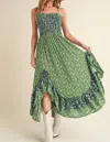 Aemi + Co Meadowlark Maxi Dress In Green In Green