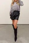 Aemi + Co Ombre Stripe Sweater In Grey/black In Multi