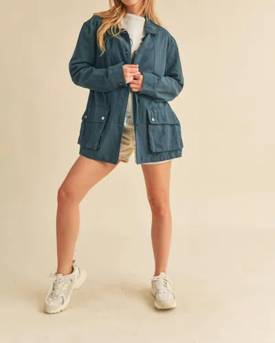Aemi + Co Renay Jacket In Teal In Blue