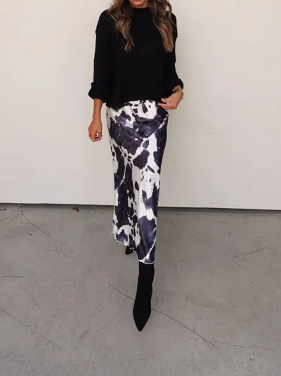 Aemi + Co Ribbed Knit Slouchy Sweater In Black