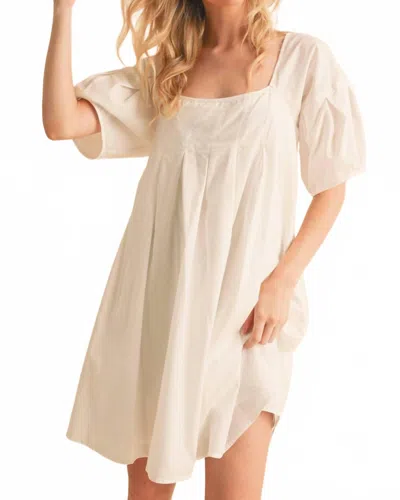 Aemi + Co Sandy Babydoll Dress In White
