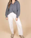 Aemi + Co Sawyer Collared Sweater In Grey In Grey
