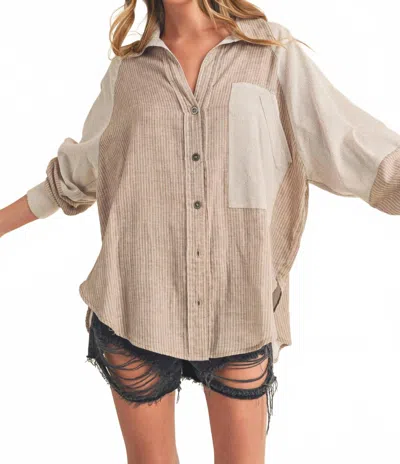 Aemi + Co Shia Top In Beige In Neutral
