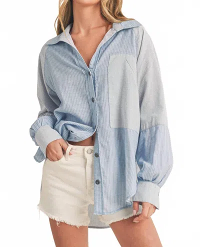 Aemi + Co Shia Top In Blue Stripe