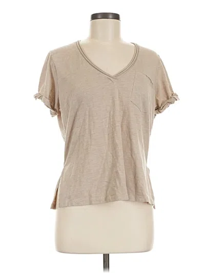 Pre-owned Aemi + Co Short Sleeve T-shirt In Tan
