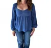 Aemi + Co Silvana Top In Denim Blue In Blue