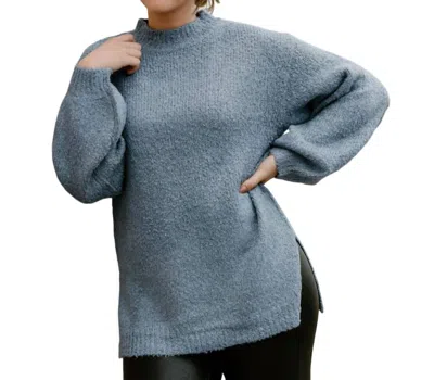 Aemi + Co Tamia Sweater In Blue In Grey