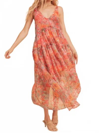 Aemi + Co Violette Maxi Dress In Red Floral