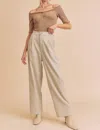 AEMI + CO WIDE LEG TROUSERS IN OAT