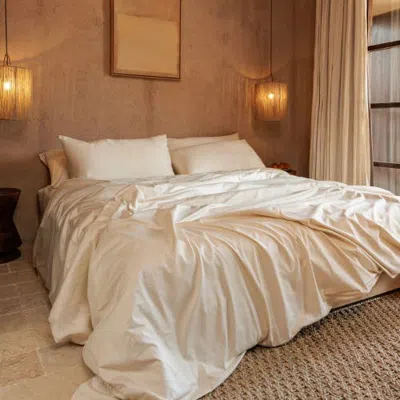 Aeptom Long-staple Cotton Duvet Cover Set In Oatmeal