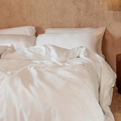 Aeptom Long-staple Cotton Duvet Cover Set In White
