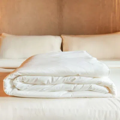 Aeptom Mulberry Silk-filled Duvet Insert With Luxe Cotton Shell In White