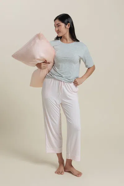 Aeptom Natural Pajama Cropped Pants In Multi