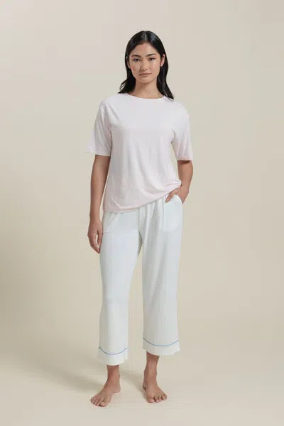 Aeptom Natural Pajama Cropped Pants In White