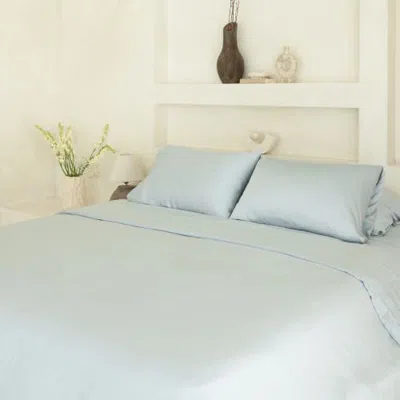 Aeptom Organic Natural Sateen Bed Sheet Set In Shore